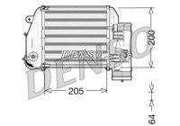 Intercooler, échangeur DIT02024 Denso