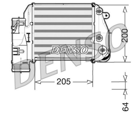 Intercooler, échangeur DIT02025 Denso
