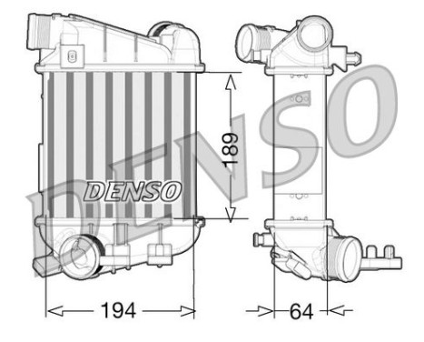 Intercooler, échangeur DIT02027 Denso