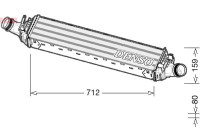 Intercooler, échangeur DIT02038 Denso