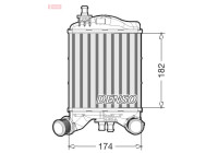 Intercooler, échangeur DIT09112 Denso