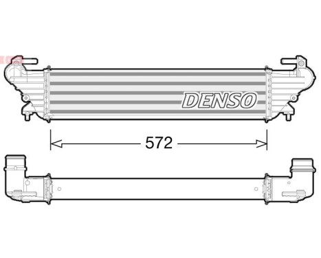 Intercooler, échangeur DIT09114 Denso