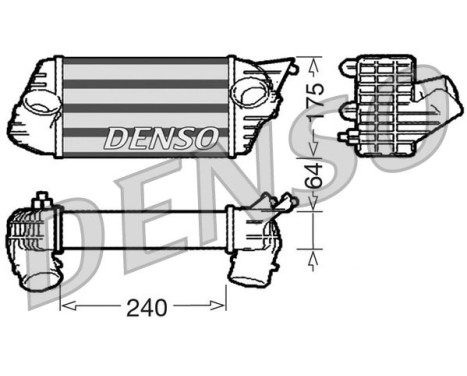 Intercooler, échangeur DIT09120 Denso