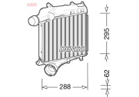 Intercooler, échangeur DIT28021 Denso