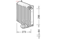 Intercooler, échangeur DIT28022 Denso