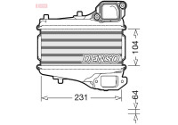 Intercooler, échangeur DIT40001 Denso