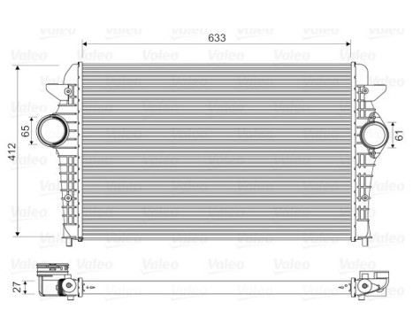 Intercooler, refroidisseur d'air de suralimentation 818344 Valeo
