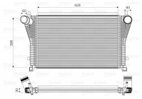 Intercooler, refroidisseur d'air de suralimentation 818347 Valeo