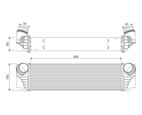 Intercooler, refroidisseur d'air de suralimentation 818367 Valeo