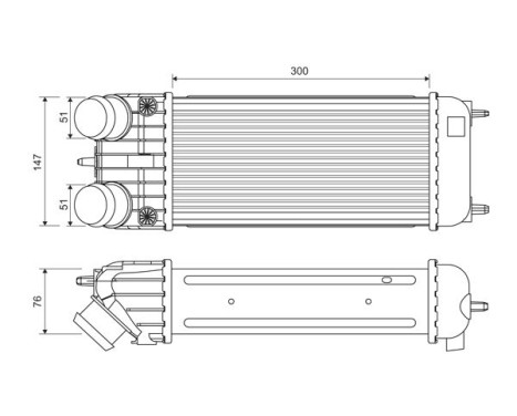Intercooler, refroidisseur d'air de suralimentation 818385 Valeo