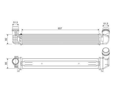 Intercooler, refroidisseur d'air de suralimentation 818389 Valeo