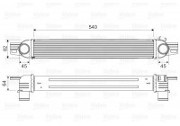 Intercooler, refroidisseur d'air de suralimentation 818545 Valeo