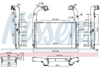 Intercooler, refroidisseur d'air de suralimentation 97084 Nissens