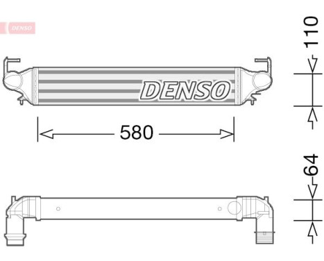 Intercooler, refroidisseur d'air de suralimentation DIT09118 Denso