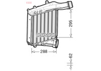 Intercooler, refroidisseur d'air de suralimentation DIT28019 Denso