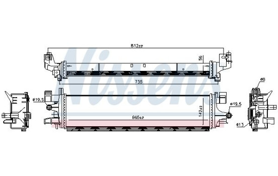 Radiateur basse température, intercooler 606032 Nissens, Image 2