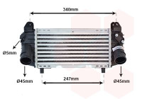 Refroidisseur intermédiaire, refroidisseur d'air de suralimentation 03004192 International Radiators