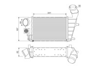 Refroidisseur intermédiaire, refroidisseur d'air de suralimentation 817862 Valeo