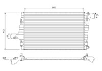 Refroidisseur intermédiaire, refroidisseur d'air de suralimentation 817865 Valeo