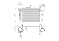 Refroidisseur intermédiaire, refroidisseur d'air de suralimentation 817867 Valeo