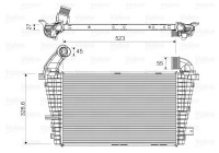 Refroidisseur intermédiaire, refroidisseur d'air de suralimentation 818328 Valeo