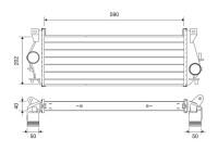 Refroidisseur intermédiaire, refroidisseur d'air de suralimentation 818340 Valeo