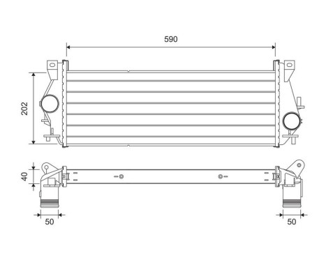 Refroidisseur intermédiaire, refroidisseur d'air de suralimentation 818340 Valeo