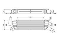 Refroidisseur intermédiaire, refroidisseur d'air de suralimentation 818370 Valeo