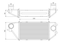 Refroidisseur intermédiaire, refroidisseur d'air de suralimentation 818381 Valeo