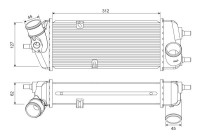 Refroidisseur intermédiaire, refroidisseur d'air de suralimentation 818383 Valeo