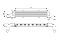 Refroidisseur intermédiaire, refroidisseur d'air de suralimentation 818540 Valeo