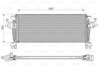 Refroidisseur intermédiaire, refroidisseur d'air de suralimentation 818566 Valeo