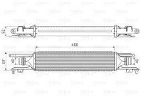 Refroidisseur intermédiaire, refroidisseur d'air de suralimentation 818577 Valeo