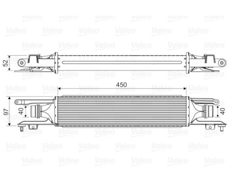 Refroidisseur intermédiaire, refroidisseur d'air de suralimentation 818577 Valeo