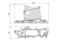 Refroidisseur intermédiaire, refroidisseur d'air de suralimentation 818684 Valeo
