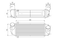 Refroidisseur intermédiaire, refroidisseur d'air de suralimentation 818688 Valeo