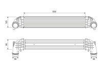 Refroidisseur intermédiaire, refroidisseur d'air de suralimentation 818698 Valeo