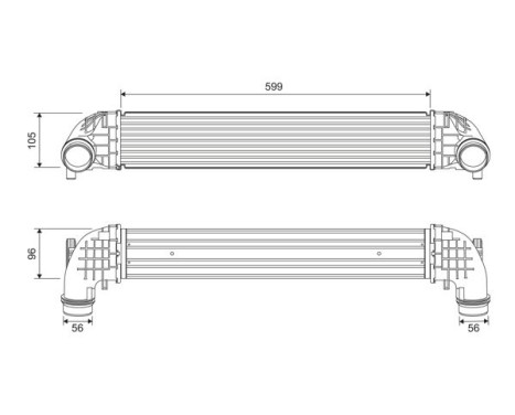 Refroidisseur intermédiaire, refroidisseur d'air de suralimentation 818698 Valeo