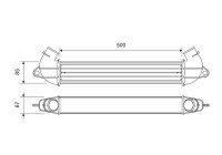 Refroidisseur intermédiaire, refroidisseur d'air de suralimentation 818712 Valeo