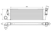 Refroidisseur intermédiaire, refroidisseur d'air de suralimentation 818727 Valeo