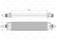 Refroidisseur intermédiaire, refroidisseur d'air de suralimentation 818824 Valeo