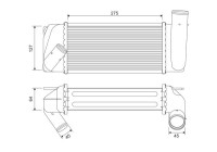 Refroidisseur intermédiaire, refroidisseur d'air de suralimentation 822905 Valeo