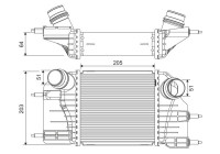Refroidisseur intermédiaire, refroidisseur d'air de suralimentation 822908 Valeo