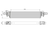 Refroidisseur intermédiaire, refroidisseur d'air de suralimentation 822909 Valeo