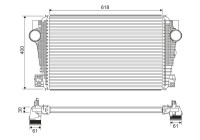 Refroidisseur intermédiaire, refroidisseur d'air de suralimentation 822915 Valeo