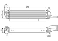 Refroidisseur intermédiaire, refroidisseur d'air de suralimentation 822923 Valeo