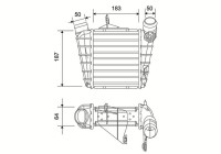 Refroidisseur intermédiaire, refroidisseur d'air de suralimentation 822943 Valeo