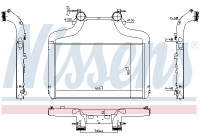 Refroidisseur intermédiaire, refroidisseur d'air de suralimentation 961347 Nissens