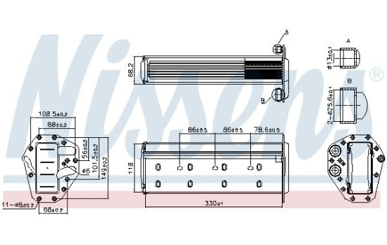 Refroidisseur intermédiaire, refroidisseur d'air de suralimentation 961447 Nissens
