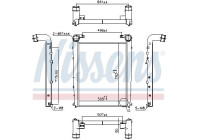 Refroidisseur intermédiaire, refroidisseur d'air de suralimentation 97090 Nissens